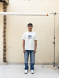 Kantha Embroidered T-Shirt - Pearl White