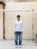Geometric Plus Double Knee Denim