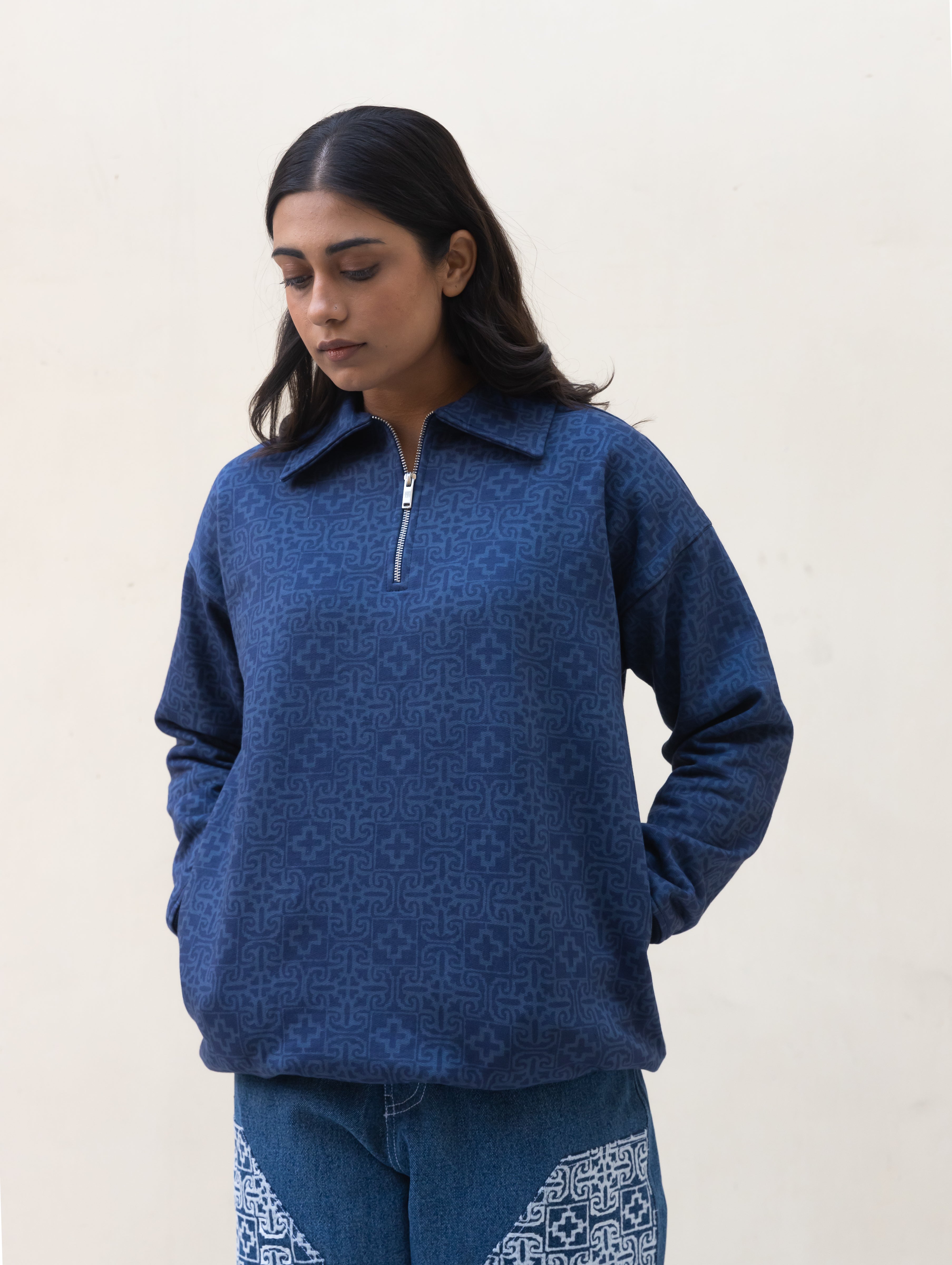 Geometric Plus Quarter Zip
